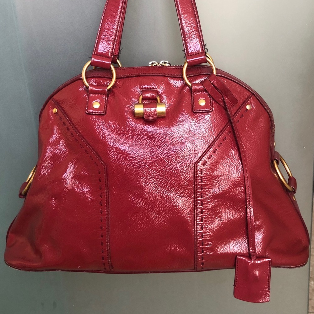 YSL Saint Laurent MUSE Authentic MEDIUM bag patent